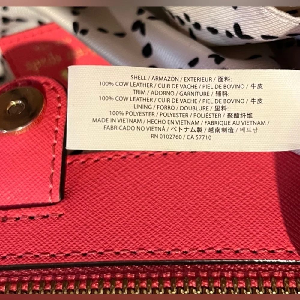Kate Spade London Newburg Lane Coral Saffiano Leather Satchel/Crossbody L…
